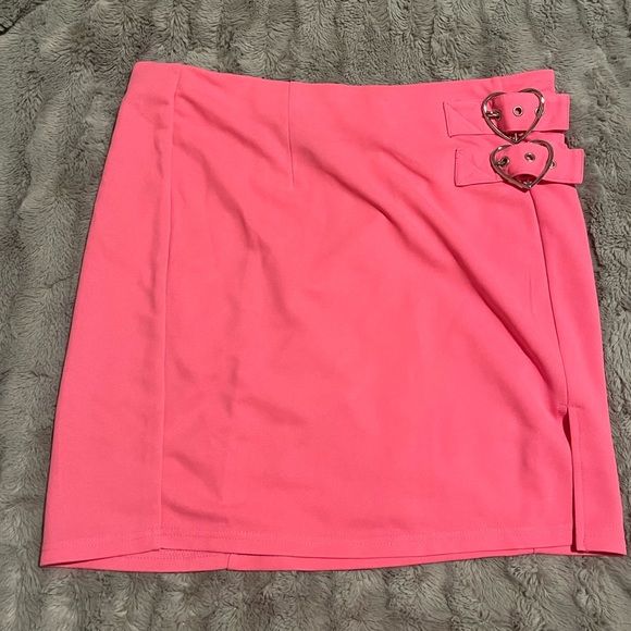Hot Pink High Waisted Skirt - Picture 1 of 3